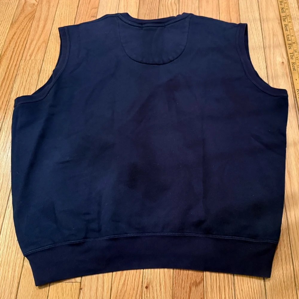 Ralph Lauren Polo Golf Deep Blue V Neck Sweatshirt Vest Size L Bermuda Run